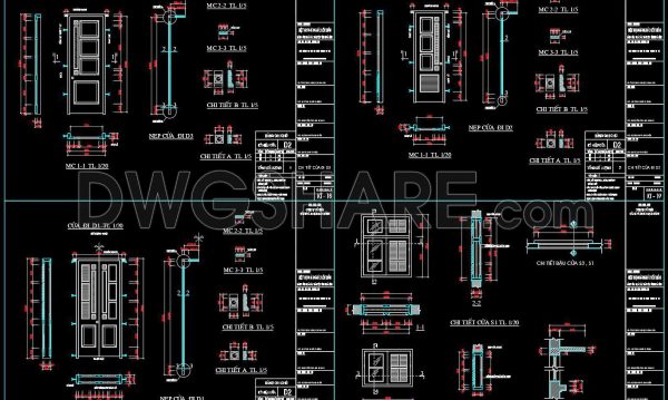 690. Free Detailed CAD Drawings Of Doors, Windows For Download