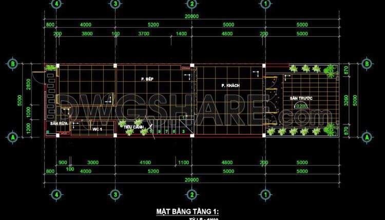 94. Download Free Detailed Cad Drawings Of Floor Plans For A 3-story Townhouse (1)