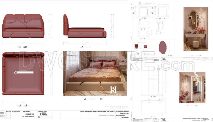 100. Download Free Detailed Design Drawings For An 18-square-meter Bedroom