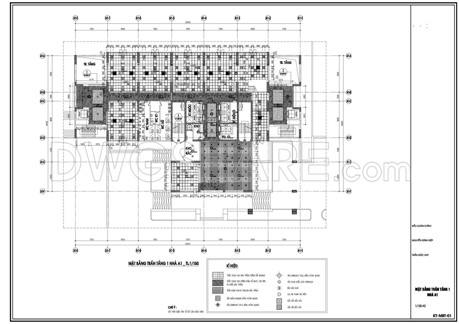 185. Free Download Detailed Cad Drawings For Ceiling And Lighting Design Of Building A1 (1)