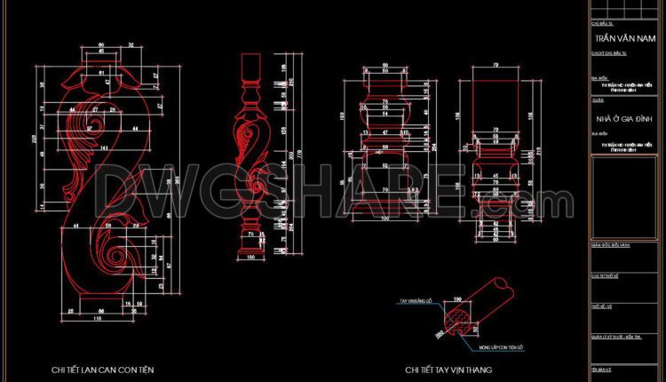 320. Free Download Detailed Cad Drawings Of Townhouse Stairs (4)