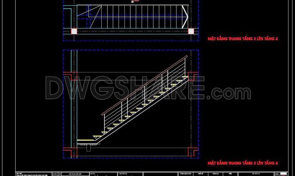 324. Free Staircase CAD Drawings for Multi-Floor Houses
