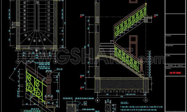 12 months ago
                

                
             1,249326. Free Download Staircase CAD Drawing – Detailed Stair Section & Handrail Design
