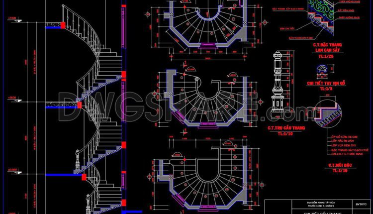 328. Free Download detailed CAD drawings of townhouse stairs (1)