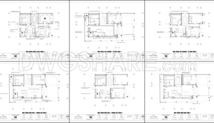 344. Free Download Of Mechanical And Electrical Construction Design Drawings For A 2-story House (2)