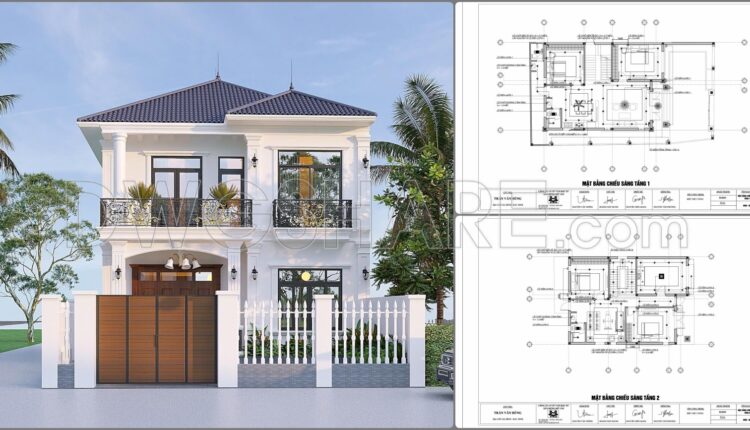 344. Free Download Of Mechanical And Electrical Construction Design Drawings For A 2-story House