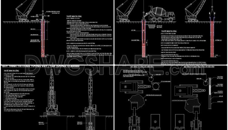 35. Free Cad Download Method Statement Drawings For Bored Pile And Diaphragm Wall (2)