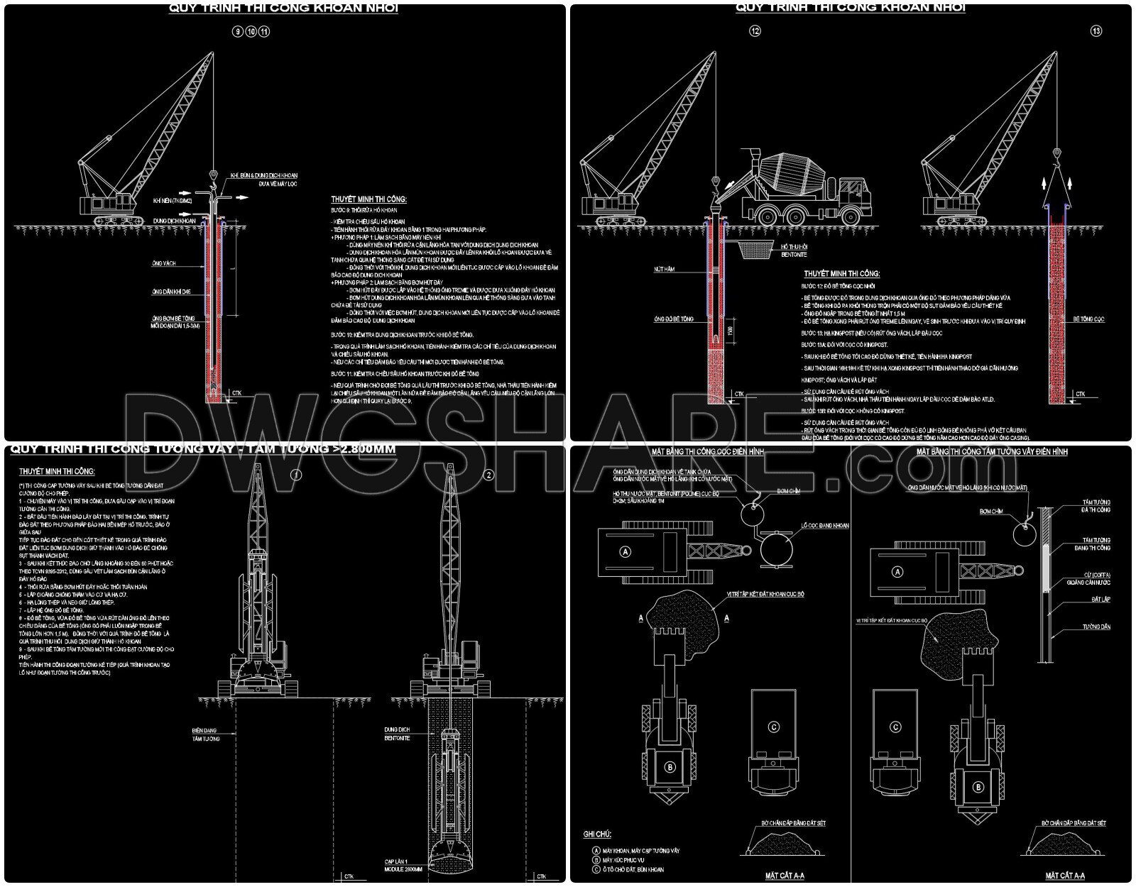 35. Free Cad Download Method Statement Drawings For Bored Pile And Diaphragm Wall (2)