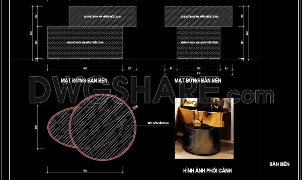 1 year ago
                

                
             530363. Free Download Modern Side Table CAD Drawing – Black Glass & Stainless Steel Design