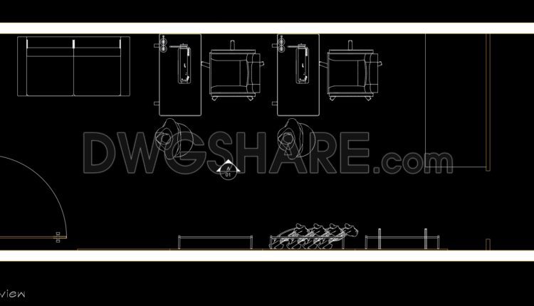 38. Compact, Modern Tailor Shop Interior Design Free Cad Drawing Download (1)