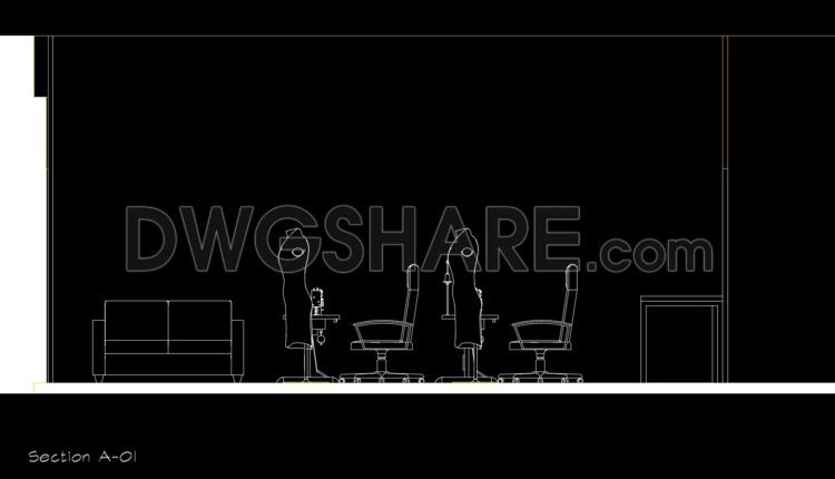 38. Compact, Modern Tailor Shop Interior Design Free Cad Drawing Download (2)