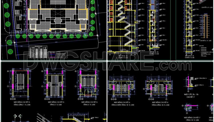 38. Download Complete Architectural Cad Files For An 18-storey Service & Residential Complex (4)