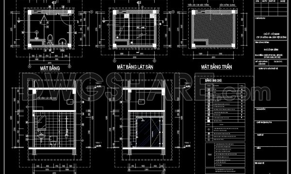 1 year ago
                

                
             806384. Free download of CAD technical drawings for the construction of bathrooms in townhouses
