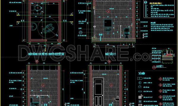 1 year ago
                

                
             1,938385. Free Download Disabled Toilet Detail Drawing with Full Dimensions