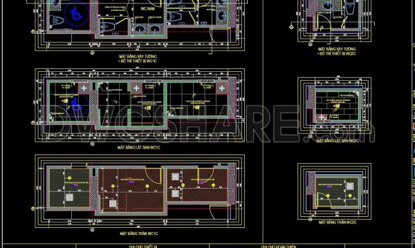1 year ago
                

                
             602387. Free Download CAD Drawings for Townhouse Bathroom Construction and Tiling Layout