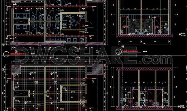 389. Free Public Restroom CAD Drawings Download DWG Files