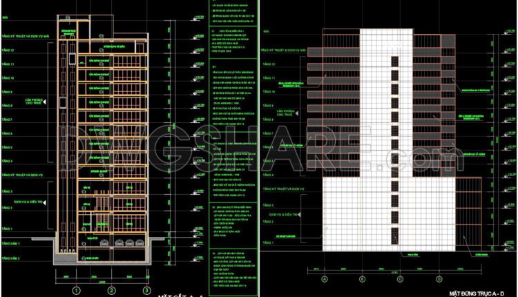 41. Download The Complete Cad Drawings Of The 12-storey Office Building (6)
