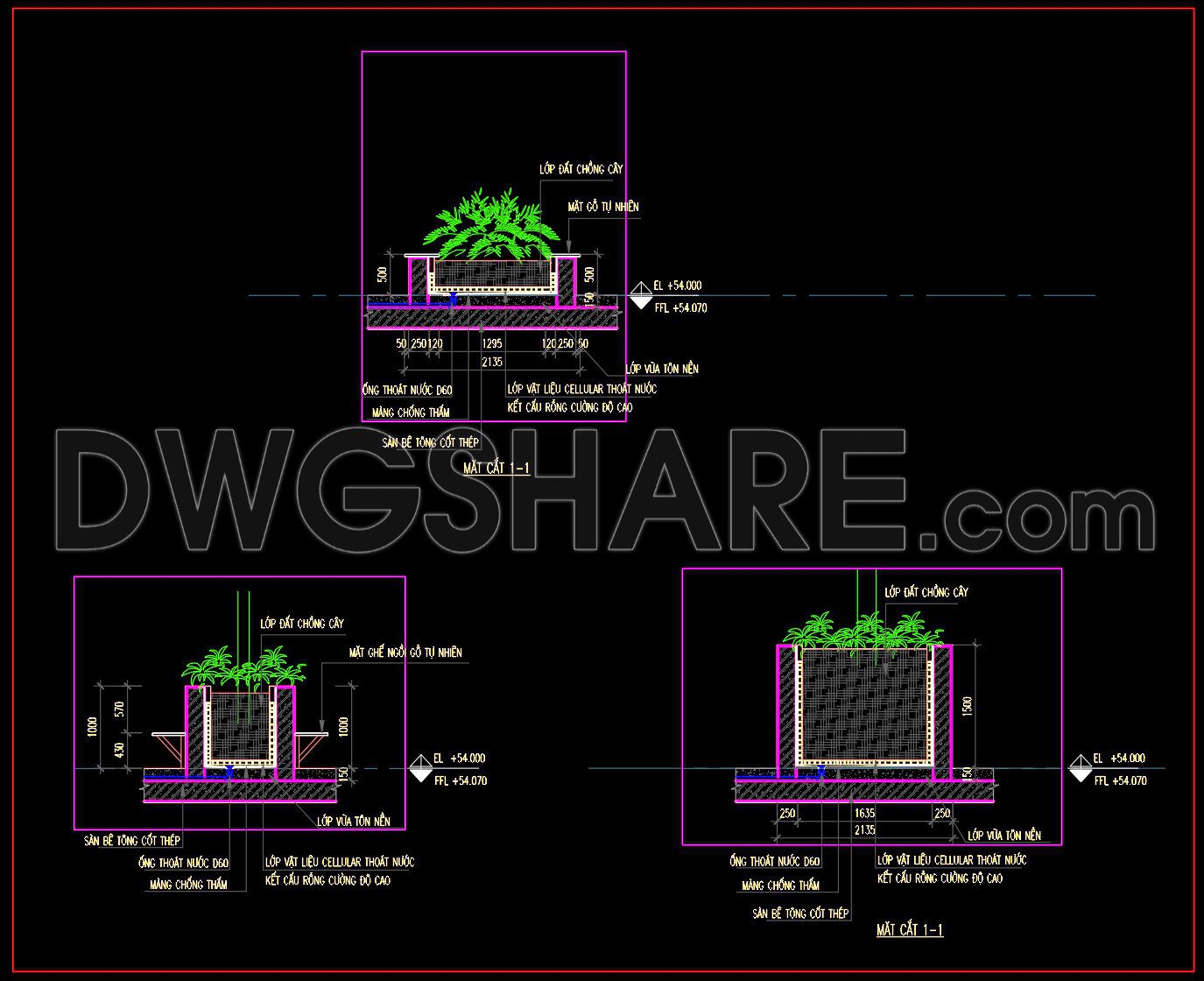 437. Free Download Detailed Cad Drawings For Outdoor Planter And Seating (2)