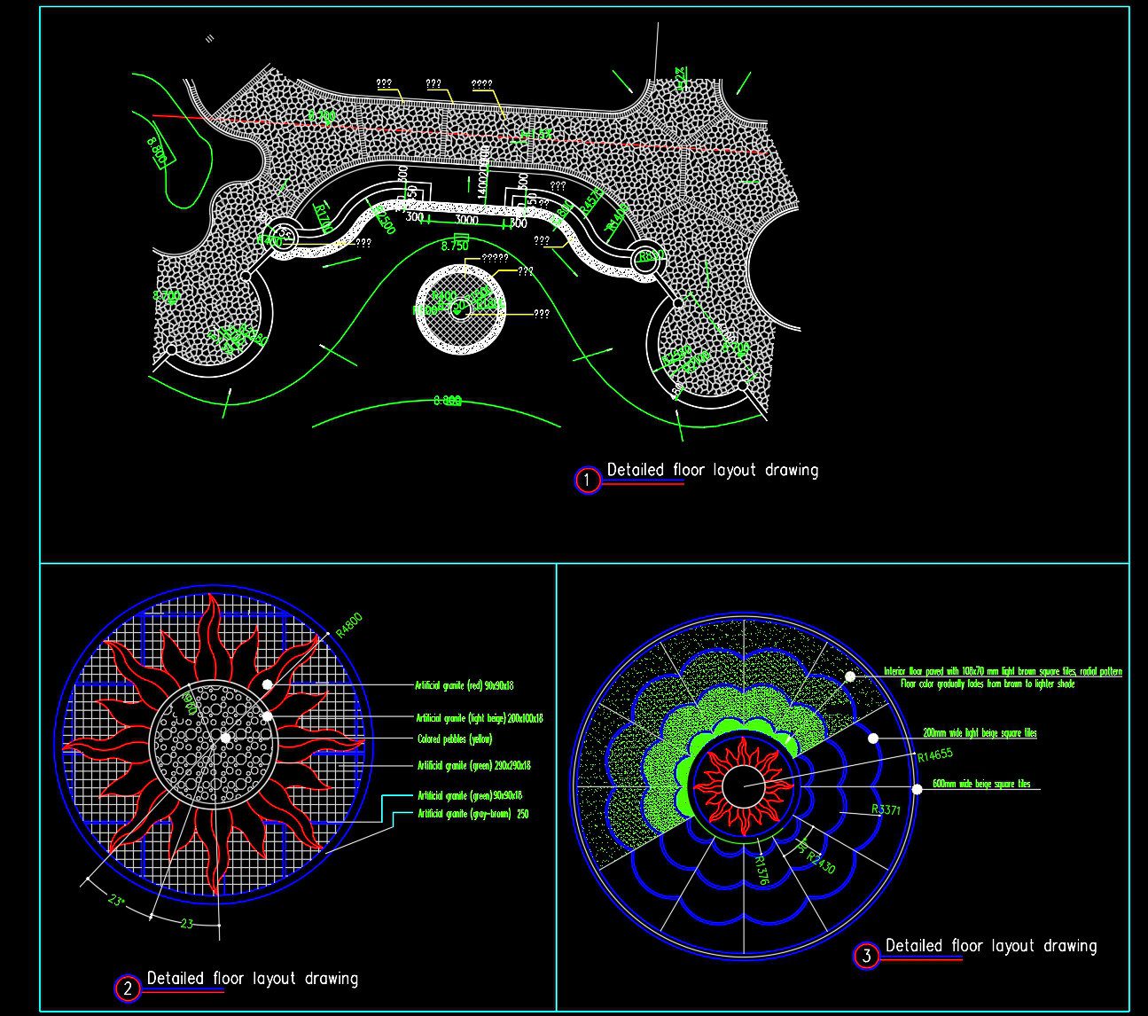 439. Free Download Cad Drawings Of Decorative Floor Patterns For Landscape Design (1)
