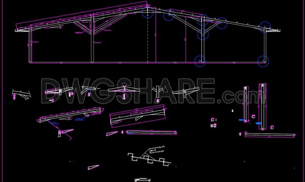 1 year ago
                

                
             1,408632. Detailed Elevation Drawing of Cow Shed Shop – Free DWG Template