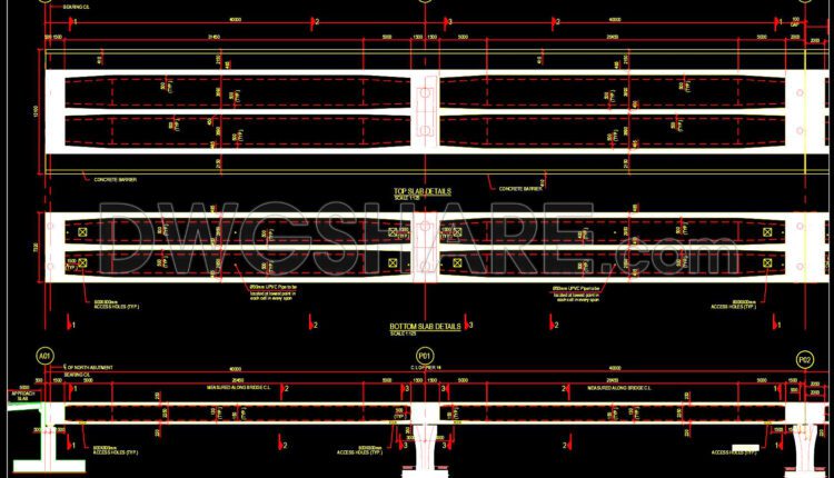 637. Download Free Autocad Dwg Of Bridge Deck Plan And Elevation Details