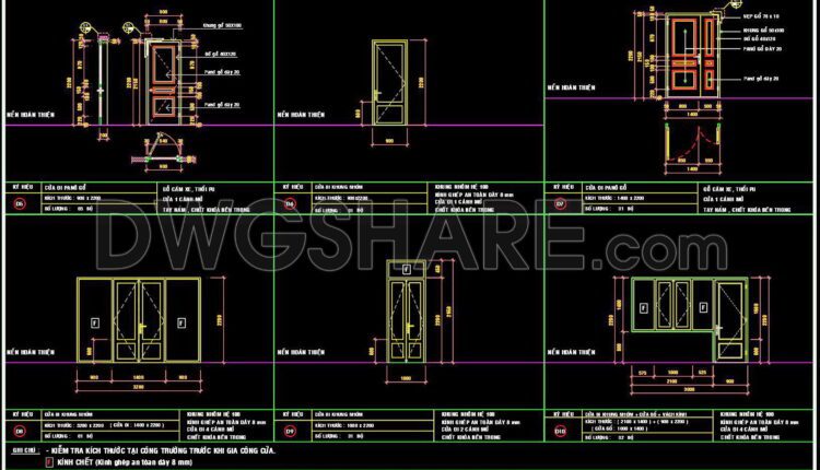 692. Free Detailed Cad Drawings Of Doors, Windows For Download (2)