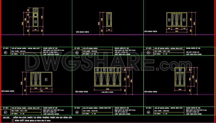 692. Free Detailed Cad Drawings Of Doors, Windows For Download (5)