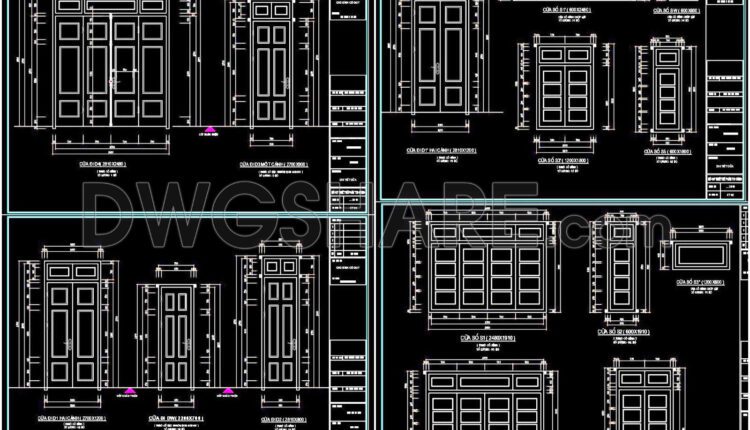 693. Free Detailed Cad Drawings Of Doors, Windows For Download