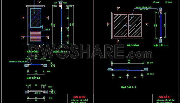 694. Free Detailed Cad Drawings Of Doors, Windows For Download (4)