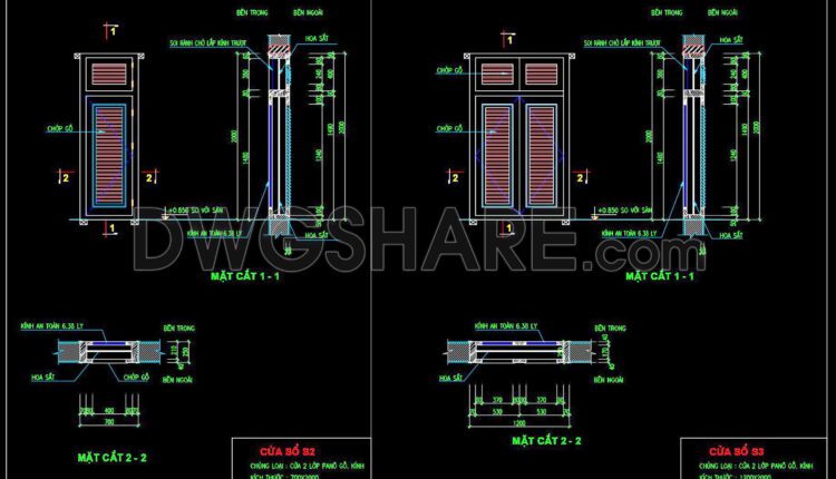 694. Free Detailed Cad Drawings Of Doors, Windows For Download (5)