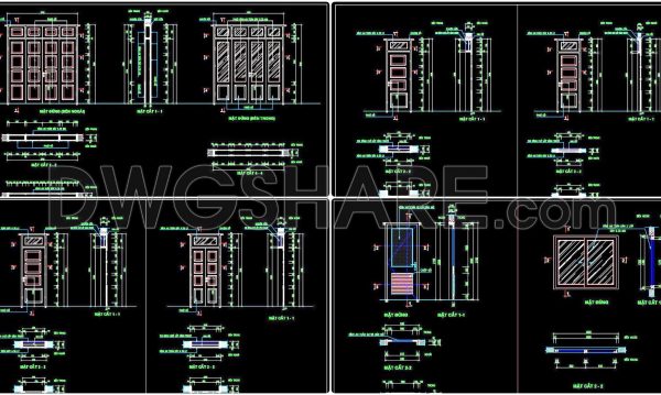 694. Free Detailed CAD Drawings Of Doors, Windows For Download