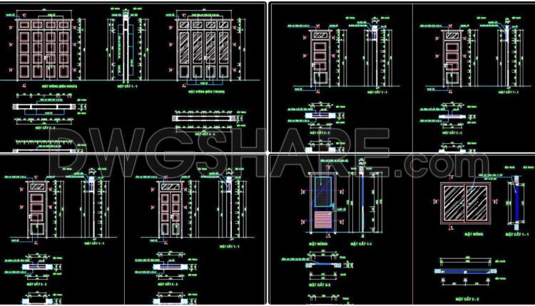 694. Free Detailed Cad Drawings Of Doors, Windows For Download
