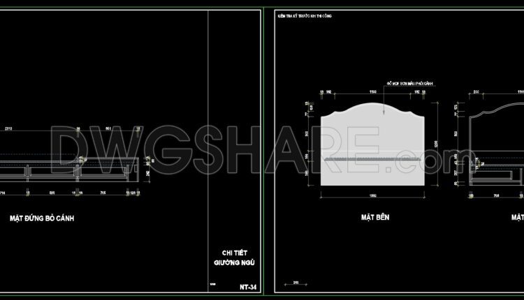 72. Free Download Bed Cad Shop Drawing (2)