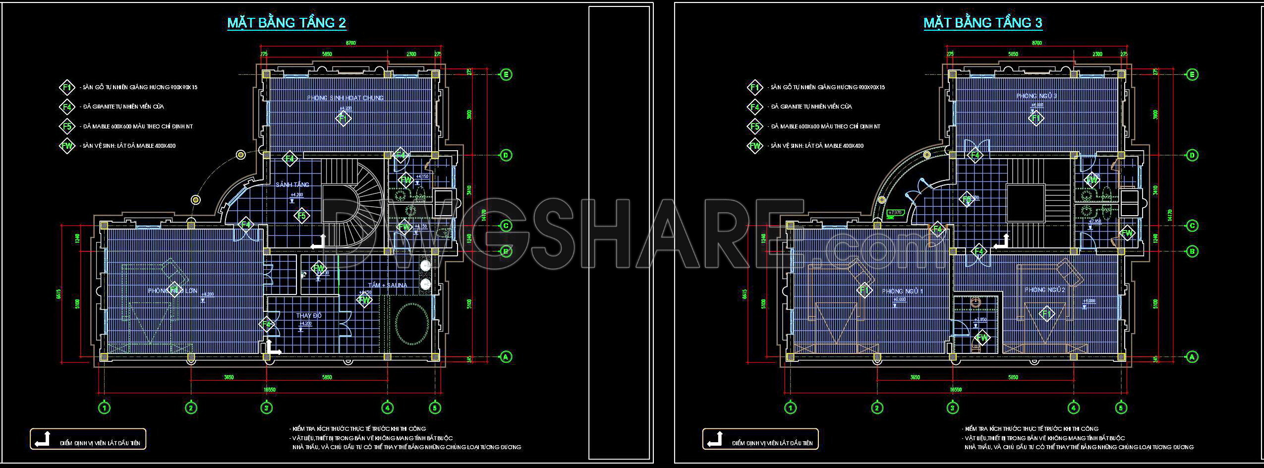 99. Free Download Ground Floor Tiling Cad Plan For Residential Projects (2)