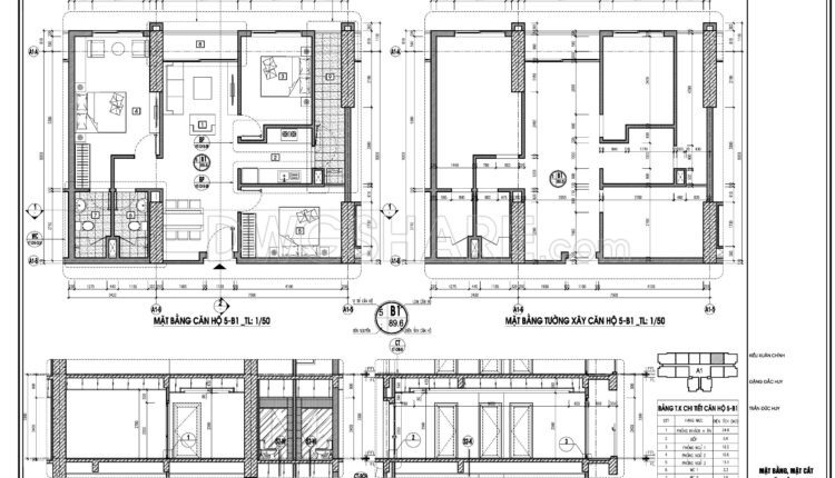 99. Free Download Of Detailed Design Drawings For An 89.5-square-meter Apartment With 3 Bedrooms