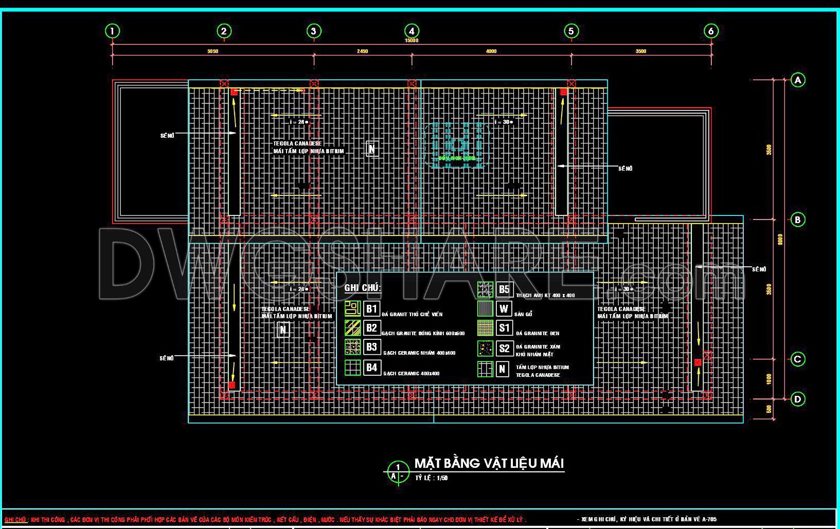105. Download free detailed CAD drawings of floor plans for a 3-story townhouse (5)