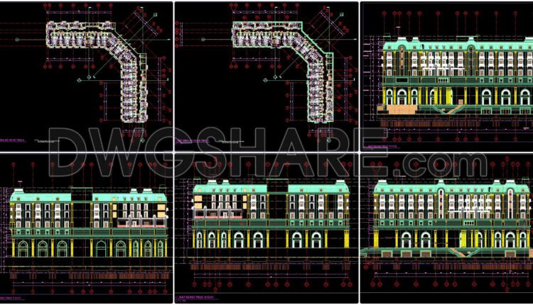 105. Download The Complete Construction Drawings Of The 5-story Hotel With An Area Of 1700m2 (3)