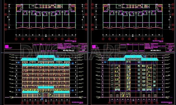 106. Download 9-Story Hotel Design Drawings with a Total Area of 6,196m2