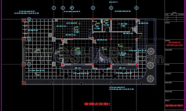 107. Download free detailed CAD drawings of floor plans for a 3-story townhouse