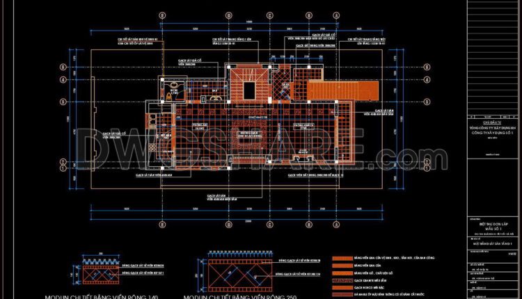 108. Free Download CAD Tile Layout Design – Three-Story House Plans (3)