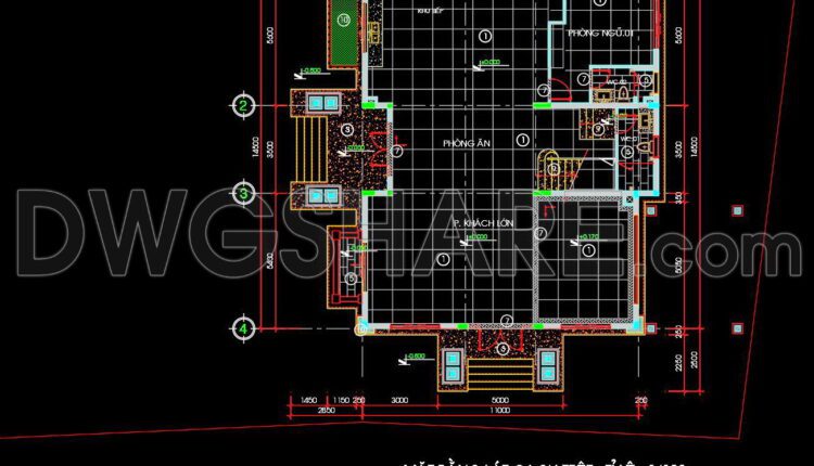 112. Free Download CAD Tile Layout Design – Three-Story House Plans (3)