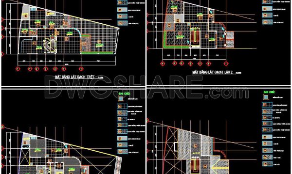 11 months ago
                

                
             491116. Free Download DWG CAD Tile Layout Drawings for 3-Story House