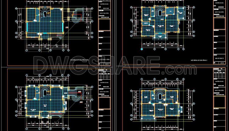 117.-free-download-cad-tile-layout-design-three-story-house-plans