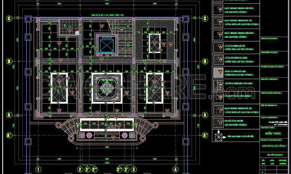 11 months ago
                

                
             676118. Download Free Detailed CAD Tile Layout Plans – 4-Story House Design