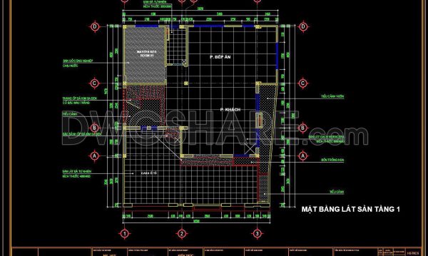 120. Free Download CAD Tile Layout Design – Three-Story House Plans