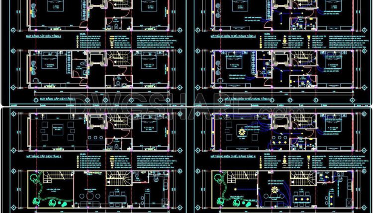 127. Free Download Electrical Design Drawings for a 7-Story Townhouse (3)