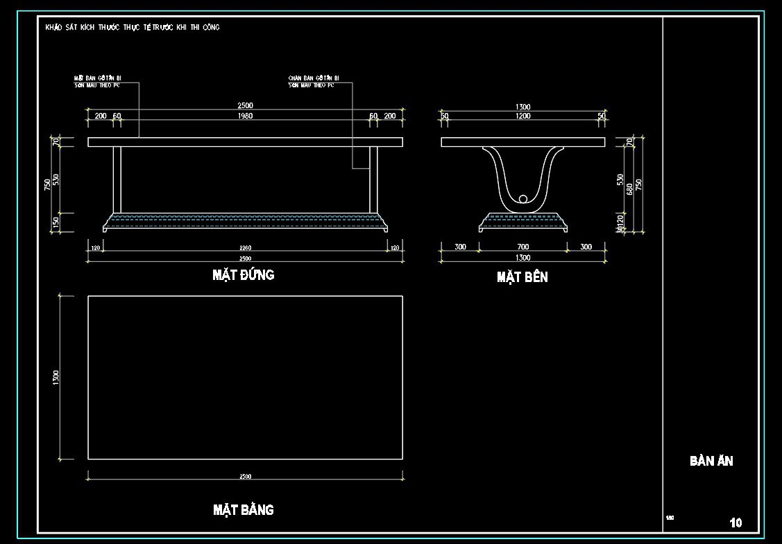 143. Free CAD Dining Table Detailed Drawing (1)
