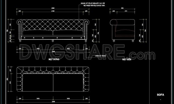 12 months ago
                

                
             64115. Free CAD Drawing of Classic-Style Sofa with Detailed Views