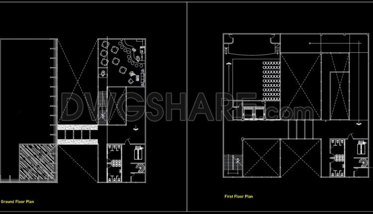 18. Free Download Museum with Yard CAD Drawing (3)