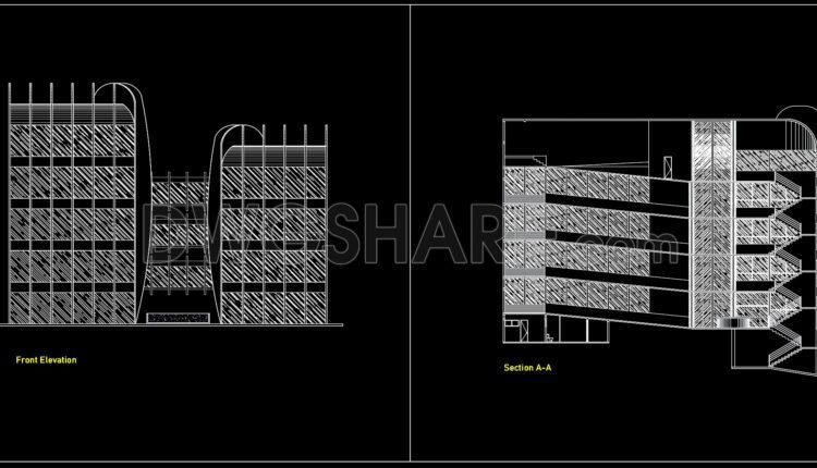 18. Free Download Museum with Yard CAD Drawing (1)
